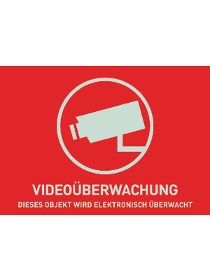 Abus - AU1320 - Sticker "Videoberwachung" GER 148 x 105 mm, AU1320, Abus