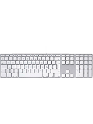 Apple - MB110SM/B - Keyboard with numerical keypad CH USB aluminium, MB110SM/B, Apple