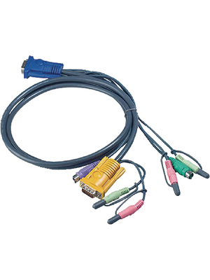 Aten - 2L-5302P - KVM special combination cable, VGA/PS/2/Audio 1.80 m, 2L-5302P, Aten