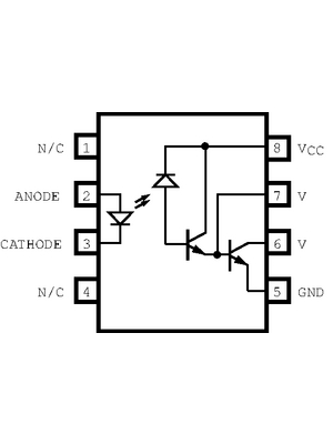 Broadcom - HCPL-270L-000E - Optocoupler 100 kBit/s DIL-8, HCPL-270L-000E, Broadcom