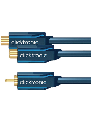 Clicktronic - 70494 - Y-Adapter audio cinch 0.14 m blue-grey, 70494, Clicktronic