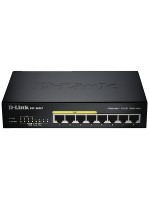 D-Link - DGS-1008P/E - Switch 8x 10/100/1000 (4x PoE) Desktop, DGS-1008P/E, D-Link