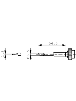 Ersa - 612 MD - Soldering tip PLCC-Blade, 1.5 mm 1.5 mm, 612 MD, Ersa