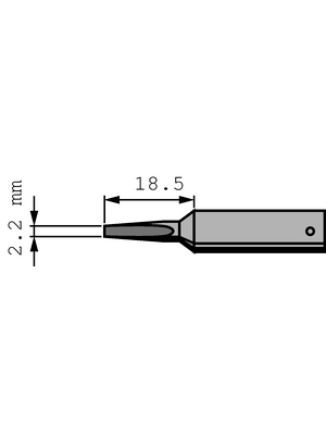 Ersa - 832CDLF - Soldering tip Chisel shaped 2.2 mm, 832CDLF, Ersa
