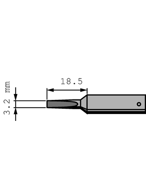 Ersa - 832EDLF - Soldering tip Chisel shaped 3.2 mm, 832EDLF, Ersa