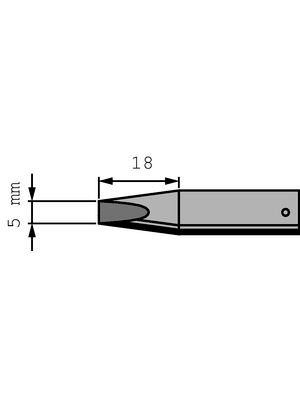 Ersa - 832VDLF - Soldering tip Chisel shaped 5.0 mm, 832VDLF, Ersa