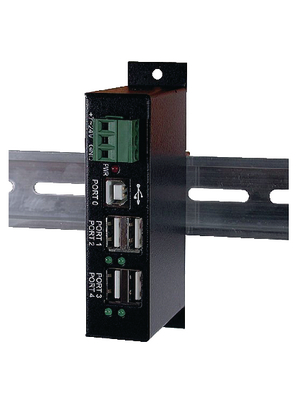 Exsys - EX-1163HM - Industrial Hub USB 2.0 4x black, EX-1163HM, Exsys