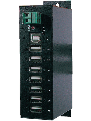 Exsys - EX-1177HMV - Industrial Hub USB 2.0 7x black, EX-1177HMV, Exsys