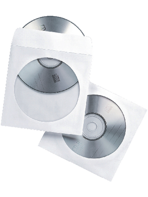 Fellowes - 90691 - CD/DVD paper sleeves 100Stk.,white, 90691, Fellowes