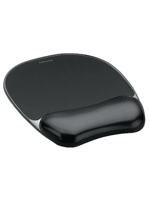 Fellowes - 9112101 - Crystals Gel wrist support with mouse pad black, 9112101, Fellowes
