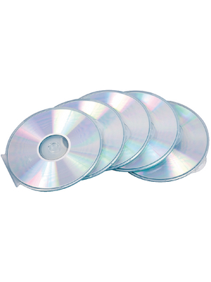 Fellowes - 9834201 - Round CD cases 5pieces,transparent, 9834201, Fellowes