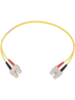 FibreFab - SCSC09DYE1 - FO cable 9/125um SC/SC 1.00 m yellow, SCSC09DYE1, FibreFab