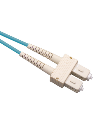 FibreFab - SCSCOM4DAQ1 - FO cable 50/125um OM4 SC/SC 1.00 m turquoise, SCSCOM4DAQ1, FibreFab