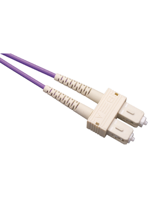 FibreFab - SCSCOM3DPU1 - FO cable 50/125um OM3 SC/SC 1.00 m violet, SCSCOM3DPU1, FibreFab