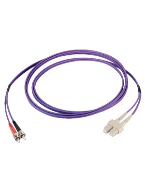 FibreFab - SCSTOM3DPU5 - FO cable 50/125um OM3 SC/ST 5.00 m violet, SCSTOM3DPU5, FibreFab