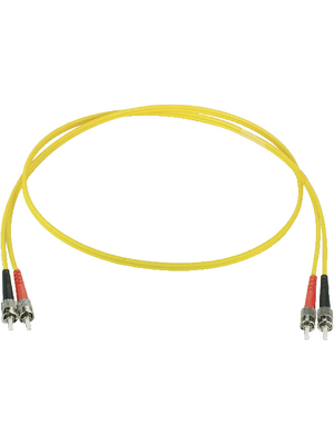 FibreFab - STST09DYE1 - FO cable 9/125um ST/ST 1.00 m yellow, STST09DYE1, FibreFab
