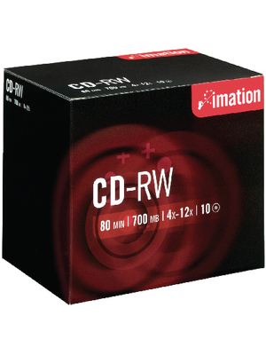 Imation - 19002 - CD-RW 700 MB 10x Jewel Case, 19002, Imation