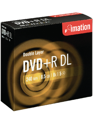 Imation - 22902 - DVD+R DL 8.5 GB 5x Jewel Case, 22902, Imation