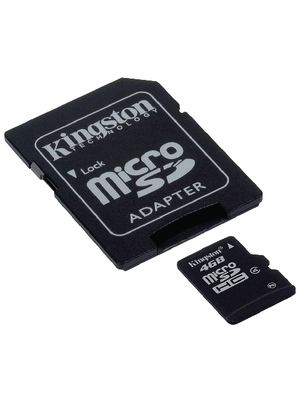 Kingston Shop - SDC4/4GB - microSDHC card, 4 GB, SDC4/4GB, Kingston Shop