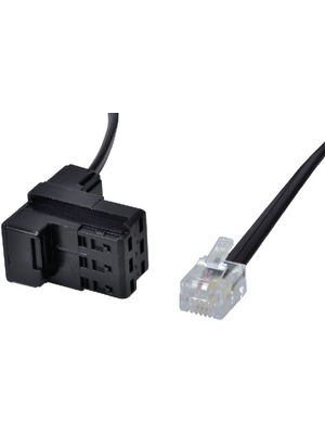 Maxxtro - BB-1189-3 - Telephone cable 3.00 m black, BB-1189-3, Maxxtro