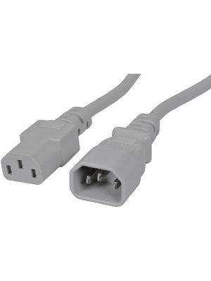 Maxxtro - PB-403-08-G - Mains cable IEC-320-C14 IEC-320-C13 2.50 m, PB-403-08-G, Maxxtro
