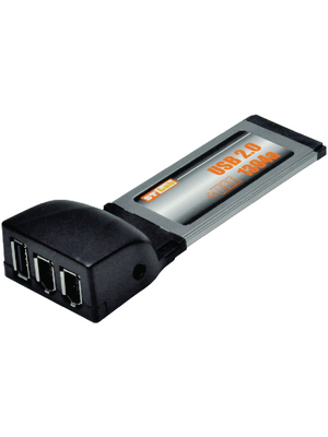 Maxxtro - MX-16010 - ExpressCard 34 mm USB 2.0, FireWire, MX-16010, Maxxtro