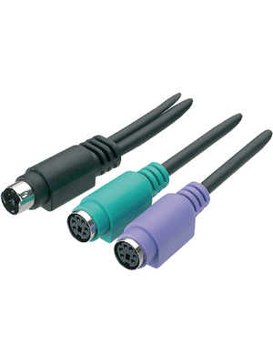 Maxxtro - PB-555-Y - Y- cable 0.6 m PS/2 C 2x PS/2 m C f, PB-555-Y, Maxxtro