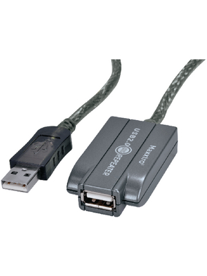 Maxxtro - UB431 - Active USB 2.0 extension 5.00 m transparent, UB431, Maxxtro