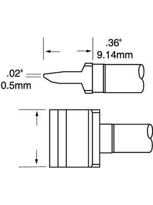 Metcal - SMTC-160 - Rework Cartridge Blade 10 mm 390 C, SMTC-160, Metcal