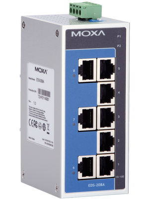 Moxa - EDS-208A - Switch 8x 10/100, EDS-208A, Moxa