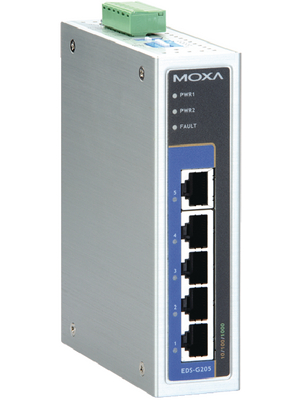 Moxa - EDS-G205-T - Switch 5x 10/100/1000, EDS-G205-T, Moxa