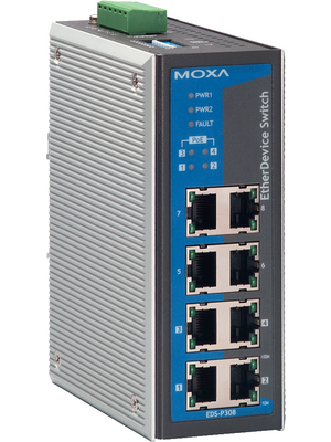 Moxa - EDS-P308-T - Switch 8x 10/100 (4x PoE), EDS-P308-T, Moxa