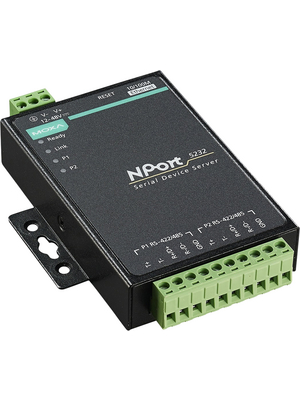Moxa - NPORT 5210-T - Serial Server (-40...75C) 2x RS232, NPORT 5210-T, Moxa