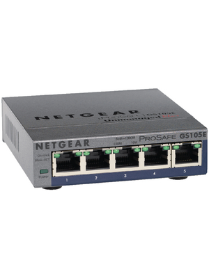 Netgear - GS105E-200PES - ProSAFE Plus Switch 5x 10/100/1000 Desktop, GS105E-200PES, Netgear