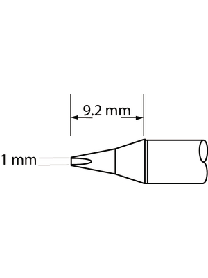 Metcal - SFP-CH10 - Soldering Rework Cartridge Chisel 1.0 mm 390 C, SFP-CH10, Metcal