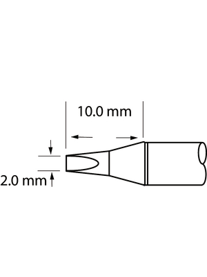 Metcal - SFP-CH20 - Soldering Rework Cartridge Chisel 2.0 mm 390 C, SFP-CH20, Metcal