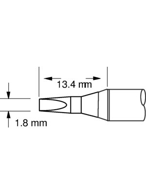 Metcal - SFV-CH18AR - Soldering tip Chisel / Narrow 1.8 mm 390 C, SFV-CH18AR, Metcal