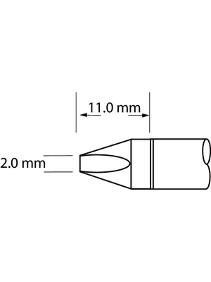 Metcal - SFV-CH20 - Soldering tip Chisel 2.0 mm 390 C, SFV-CH20, Metcal