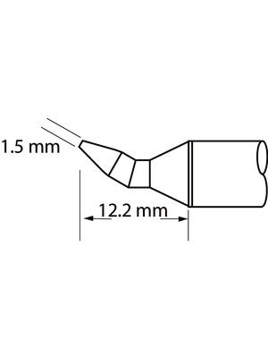 Metcal - SFV-CHB15 - Soldering tip Chisel / 30? bent 1.5 mm 390 C, SFV-CHB15, Metcal