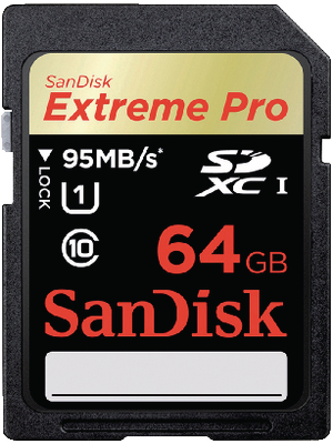 SanDisk - SDSDXPA-064G-X46 - Extreme Pro SDXC card 64 GB, SDSDXPA-064G-X46, SanDisk