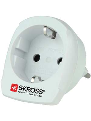 SKross - 1.500205 - Single Travel Adapter for Switzerland Protective Contact CH, 1.500205, SKross