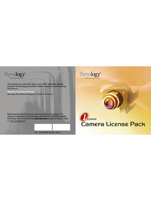 Synology - CAMERA PACK - Licence for 1 additional IP camera, CAMERA PACK, Synology