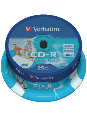 Verbatim - 43439 - CD-R 700 MB Spindle of 25, 43439, Verbatim