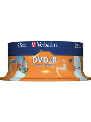 Verbatim - 43538 - DVD-R 4.7 GB Spindle of 25, 43538, Verbatim