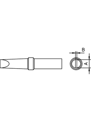 Weller - 4ETH - Soldering tip Chisel shaped 0.8 mm, 4ETH, Weller