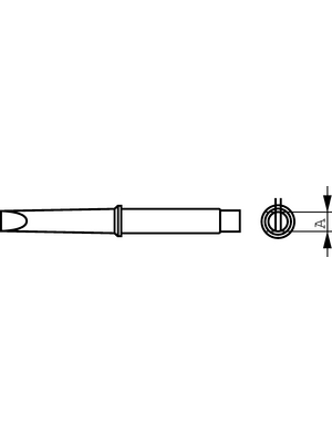 Weller - CT6 C8 - Soldering tip Chisel shaped 3.2 mm, CT6 C8, Weller