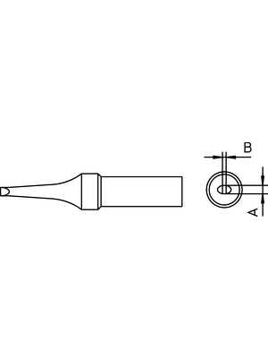 Weller - ET-R - Soldering tip Chisel-shaped, narrow 1.6 mm, ET-R, Weller