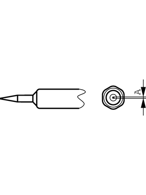 Weller - NT 1S - Soldering tip Round shape narrow 0.25 mm, NT 1S, Weller