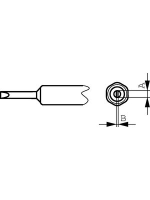 Weller - NT A - Soldering tip Chisel shaped 1.6 mm, NT A, Weller