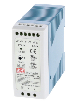 Mean Well - MDR-40-5 - Switched-mode power supply / 6 A, MDR-40-5, Mean Well